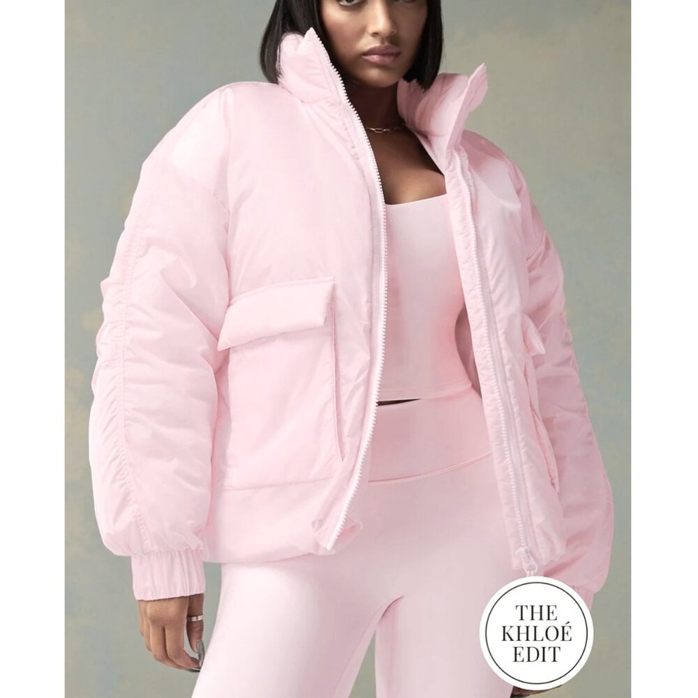 Fabletics Khloe Edit All Weather Jacket in Soft Pink Shine, 3X NWT